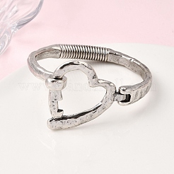 Brazaletes con bisagras de aleación para mujer&nbsp;RJEW-S637-02AS