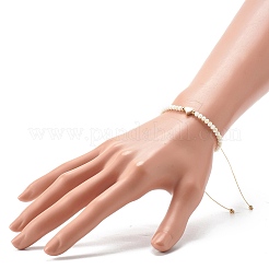 Verstellbare Armbänder aus geflochtenen Perlen aus Nylongarn&nbsp;BJEW-JB06450