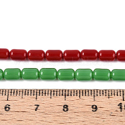 Fili di perline di vetro opaco tinta unita&nbsp;GLAA-N058-4x6mm-B01