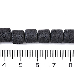 Brins de perles de lave naturelles givrées&nbsp;G-E618-02D