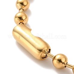 Conjunto de collar y pulsera con cadena de bolas de acero inoxidable 304 con revestimiento al vacío de PVD&nbsp;STAS-D181-01G-01B