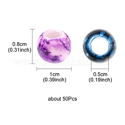 Sprühen gemalte Acrylperlen-Spitzlackiert&nbsp;ACRP-YW0001-09