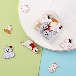 24pcs 6 pendentifs en émail en alliage de style&nbsp;ENAM-LS0001-88