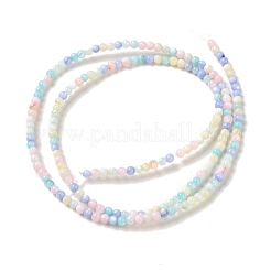 Brins de perles de coquille d'eau douce naturelles teintes en couleur crème glacée&nbsp;X1-SHEL-G018-01B