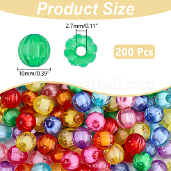 200pcs cuentas de acrílico transparente&nbsp;OACR-PH0004-84