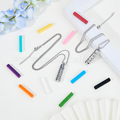 2 juego de 2 collares colgantes con forma de botella de perfume hueca&nbsp;NJEW-FI0001-64