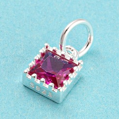 925 Sterling Silber Geburtsstein Charms&nbsp;STER-G035-01A-01