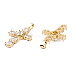 Pendentifs en laiton zircon cubique transparent&nbsp;ZIRC-M116-02G
