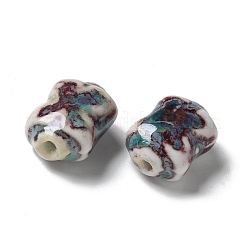 Perles en porcelaine manuelles&nbsp;PORC-L080-E06