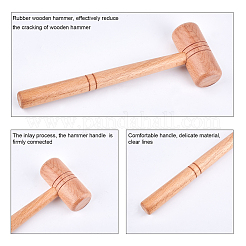 Marteaux à bois en caoutchouc&nbsp;TOOL-WH0123-06