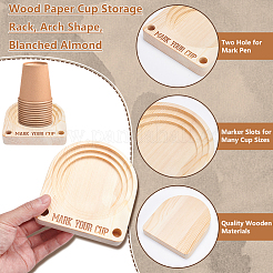 Aufbewahrungsregal für Pappbecher aus Holz&nbsp;ODIS-WH0099-165
