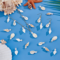 100 stücke 5 arten natürliche mixed shell & abs kunststoff imitation perle anhänger&nbsp;PALLOY-PH01902