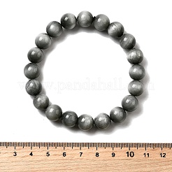 Braccialetti elastici con perline rotonde in pietra naturale occhio d'aquila di grado AA per le donne&nbsp;BJEW-L712-B05-10mm