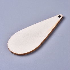 Gros pendentifs en bois de peuplier blanc non fini&nbsp;LS-WOOD-D021-13
