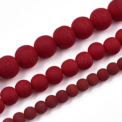 Chapelets de perles en verre opaques&nbsp;GLAA-T032-P8mm-MD05