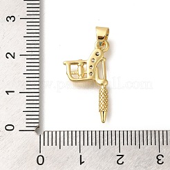 Gestell Messing micro ebnen Zirkonia Anhänger&nbsp;KK-Z086-63G-01
