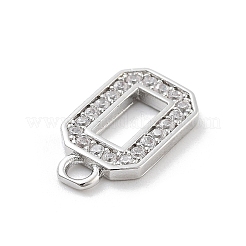 Pendenti in zirconi cubici trasparenti in micro pavè di ottone&nbsp;ZIRC-I067-02A