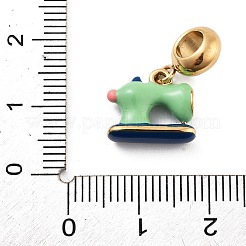 Europäische Anhänger aus 304 Edelstahl mit Emaille&nbsp;STAS-U005-22G