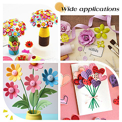 220 Stück 11 Farben Fusselblumen-Ornament-Zubehör&nbsp;DIY-MA0006-89