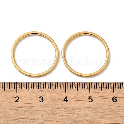 Anelli a fascia liscia in acciaio inossidabile 304 placcati ioni (ip)&nbsp;RJEW-I101-01B-G