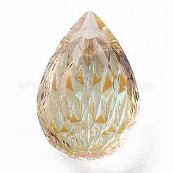 Geprägte Glas Strass Anhänger&nbsp;GLAA-J101-05A-001PS