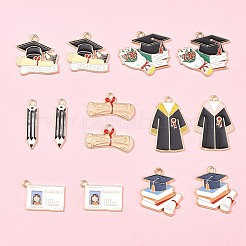 Pendenti smaltati in lega di stagione di laurea da 14 pz 7 stili&nbsp;ENAM-FS0001-80