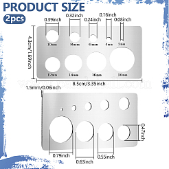 Edelstahl-Perlenmesslineal&nbsp;DIY-WH0888-378