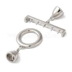 Fermagli a ginocchiera in zircone chiaro micro pavè di ottone&nbsp;KK-N254-77P