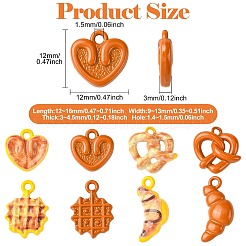 40 Stück 8 Stile Backfarbe Legierung Charms&nbsp;ENAM-CJ0007-06