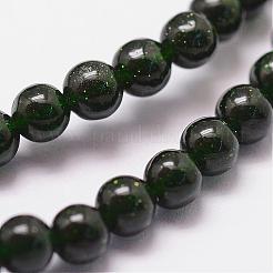 Sintetici verde perline Goldstone fili&nbsp;G-N0178-02-6mm