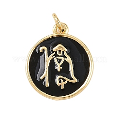 Pendentifs d'émail en laiton &nbsp;KK-L251-02G-D