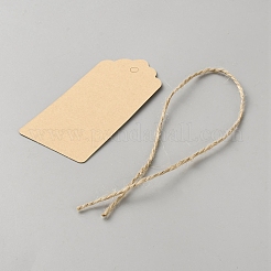 Schwarz bedruckte Geschenkanhänger aus Papier mit der Aufschrift „Danke&nbsp;AJEW-WH0434-74C