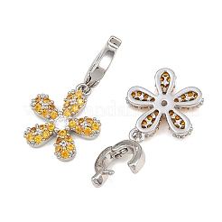 Colgante micropavé cubic zirconia de latón&nbsp;CU-CBAA6E8-14P-02
