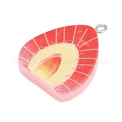 Pendentifs imitation fruits en résine opaque&nbsp;LS-RE-CBA3138-01E-P
