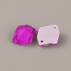 36 pieza de dijes de conector de vidrio fluorescente&nbsp;GLAA-WH0035-13A