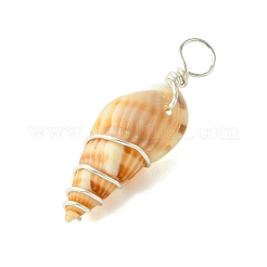 Natürliche Spirale Shell Anhänger&nbsp;PALLOY-JF02793-02