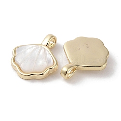 Muschelanhänger aus Messing mit Pavé-Fassung&nbsp;KK-G491-38G