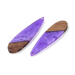 Colgantes grandes de resina & madera&nbsp;WOOD-F015-08G
