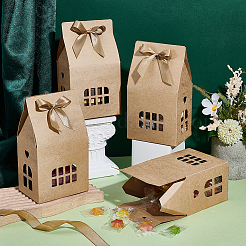 Scatole regalo di carta a forma di casa&nbsp;LS-CON-WH0001-43B-02