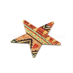 Boucles d'oreilles pendantes imprimées en feuille d'alliage géométrique&nbsp;PALLOY-E139-01G-01