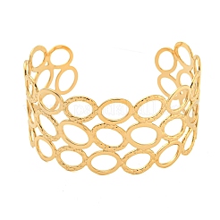Ionenplattierung (IP) 304 Edelstahl hohle offene Manschettenarmbänder&nbsp;BJEW-S151-04G