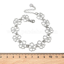 Bracelets à maillons creux en acier inoxydable 304 martelé pour femmes&nbsp;BJEW-F539-01C-P