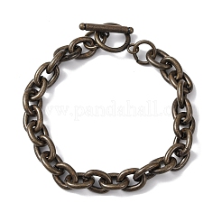 Armbänder aus Edelstahl 304 mit Kabelketten für Damen und Herren&nbsp;BJEW-P376-02AB
