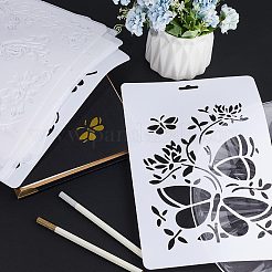 10 pz 10 stili pp plastica scava fuori modelli di stencil per pittura&nbsp;DIY-GF0007-35