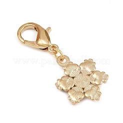 4 colgante navideño de aleación y plástico ABS con perlas y rhinestone.&nbsp;HJEW-JM04166