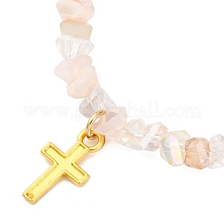 Bracelets à breloques croix en alliage&nbsp;BJEW-JB12323-03