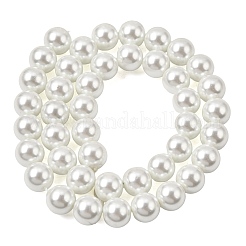 Fili di perle rotonde di perle di vetro tinto ecologico&nbsp;HY-A002-10mm-RB001