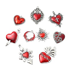 36pcs 9 styles de pendentifs en émail en alliage&nbsp;FIND-CJ0005-48