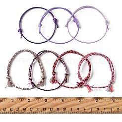 14 Stück 7 Farben Baumwollkordel Armband Set für Männer und Frauen&nbsp;BJEW-FS00025-05