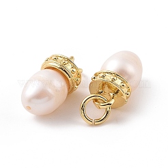 Rack-Überzug Muschelperlen Charms&nbsp;ZIRC-C042-16G